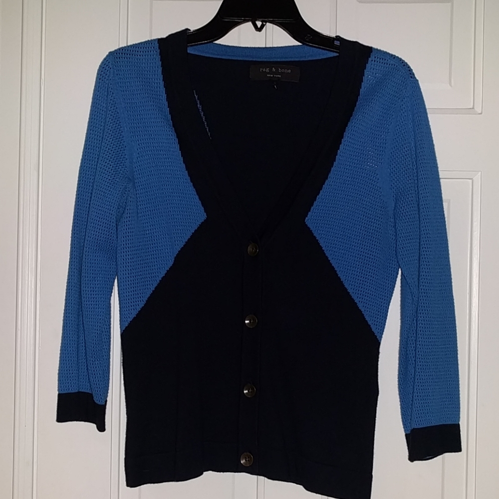 Rag & Bone Two Tone Cardigan Sweater